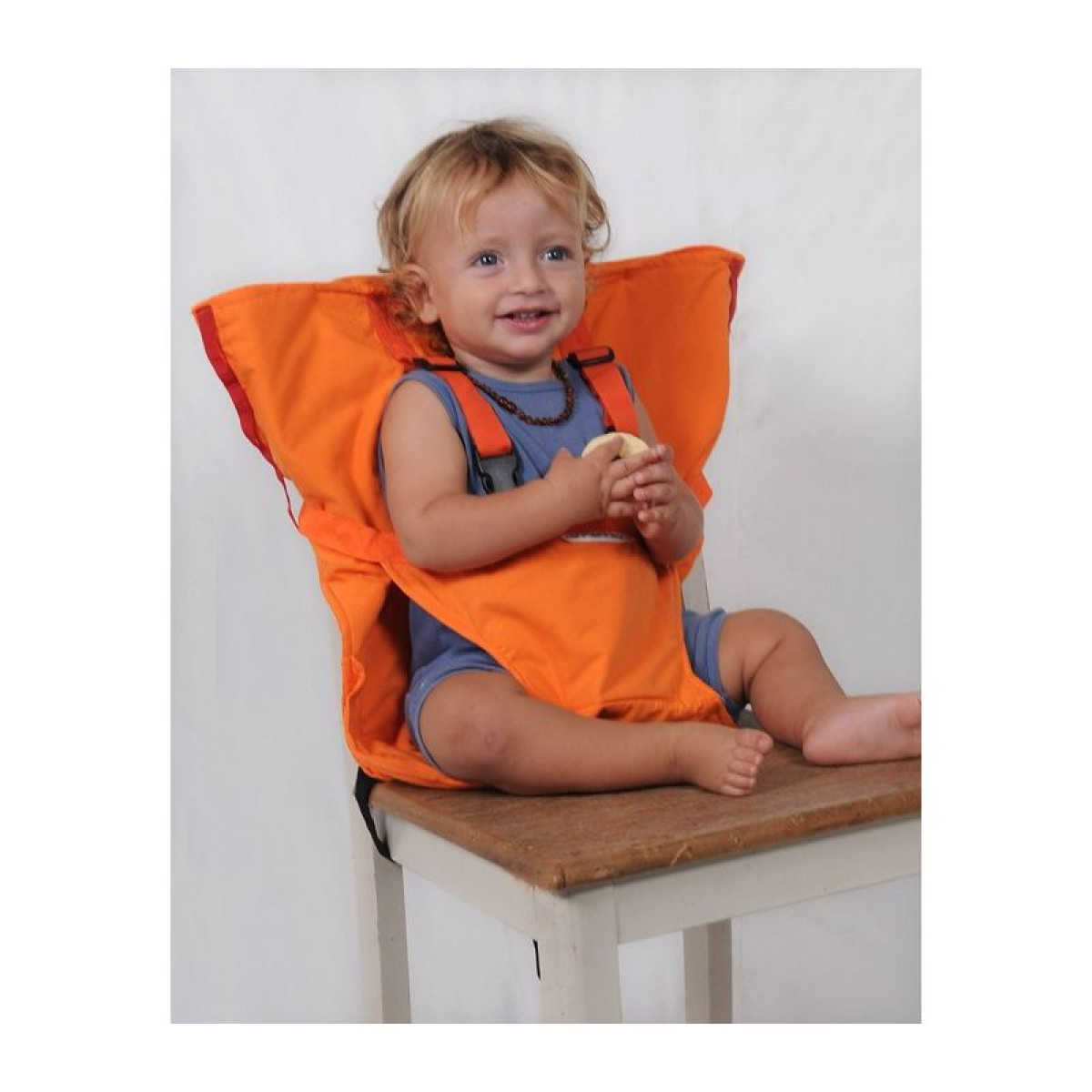 Sack'n seat chaise bébé nomade orange à pois vert