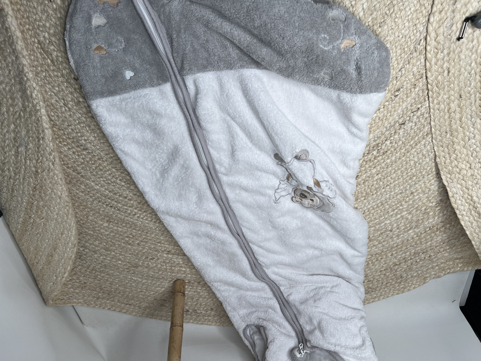 Sac de couchage blanc et gris 110cm - photo 6